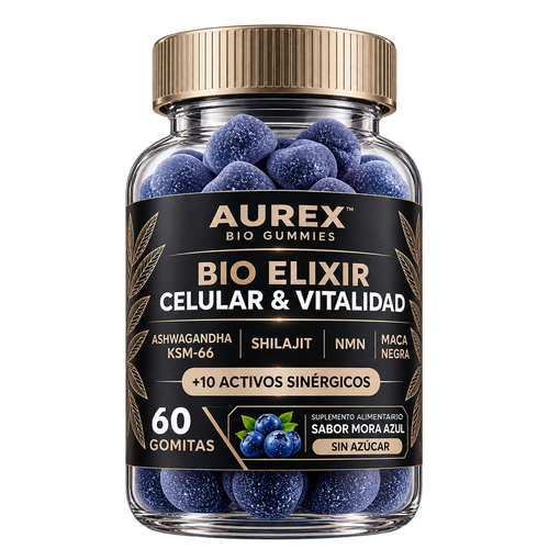 AUREX® Bio Elixir Celular & Vitalidad - 60 Gomitas 14 en 1 (Sin Azúcar)
